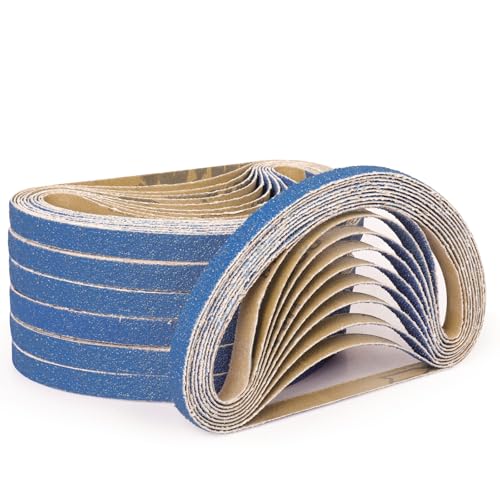 Image of 40-Piece Premium 1 /2 x 18 Inch Zirconia Sanding Belts 80 Grit