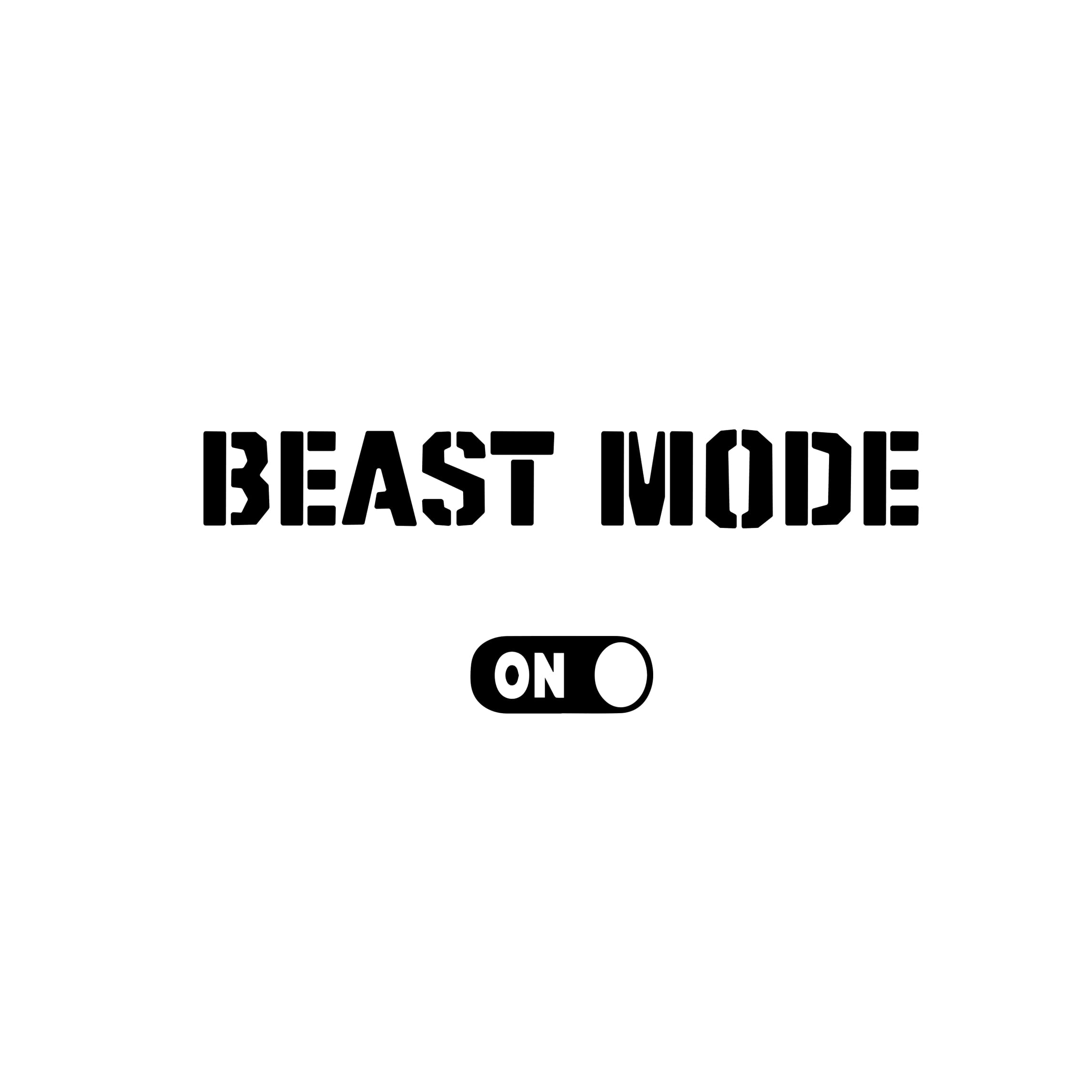 Beast Mode Gym Wall Vinyl Decal, Workout Wall Quote, Gym Motivate