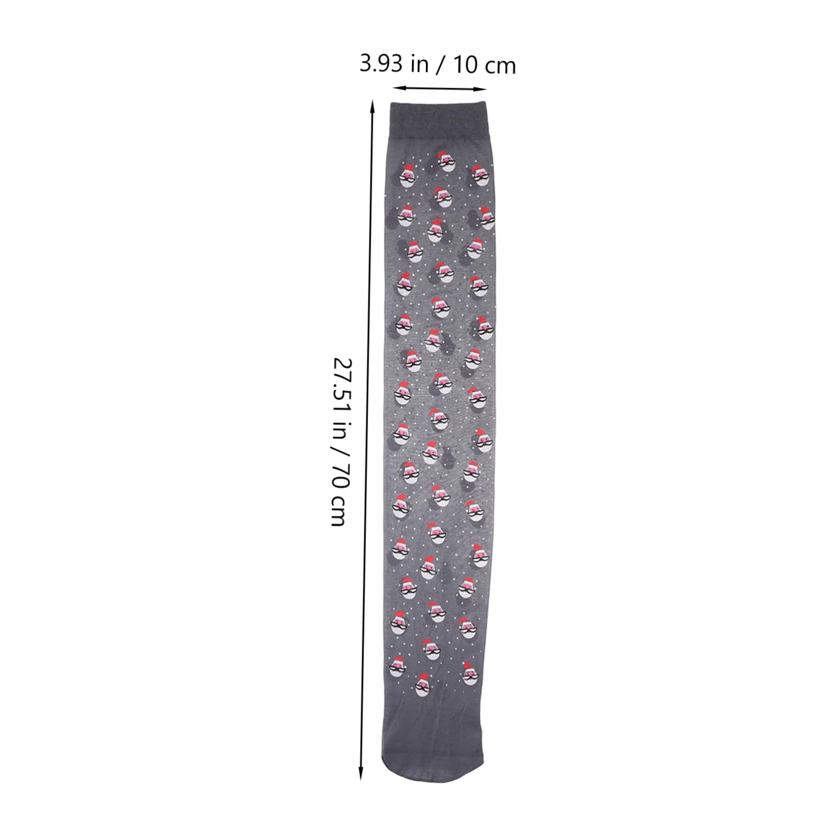3 Paires Lot Chaussettes Longues de Noël Soie Motifs Festifs Chaussettes Dessus Genou Respirantes et Confortables pour Fêtes Dhiver