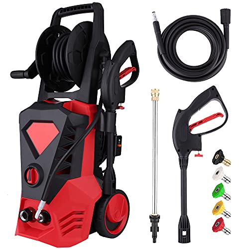 Power Washer 3500PSI 2.6GPM Electric High Pressure Washer Portable Cleaner Machine with 32ft Cable and 5 Quick-Connect Spray Nozzles for Cleaning Home, Car, Decks, Driveway, Patio