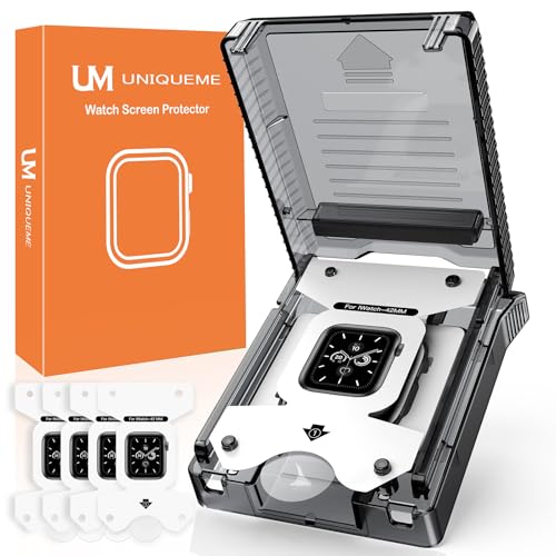 UM UNIQUEME per Apple Watch Series 11/10 42 MM Pellicola Protettiva - EPU Flessibile, Zero bolle, Riparazione automatica, Trasparente HD, Protezione Schermo per iWatch 42 MM - 4 Pezzi