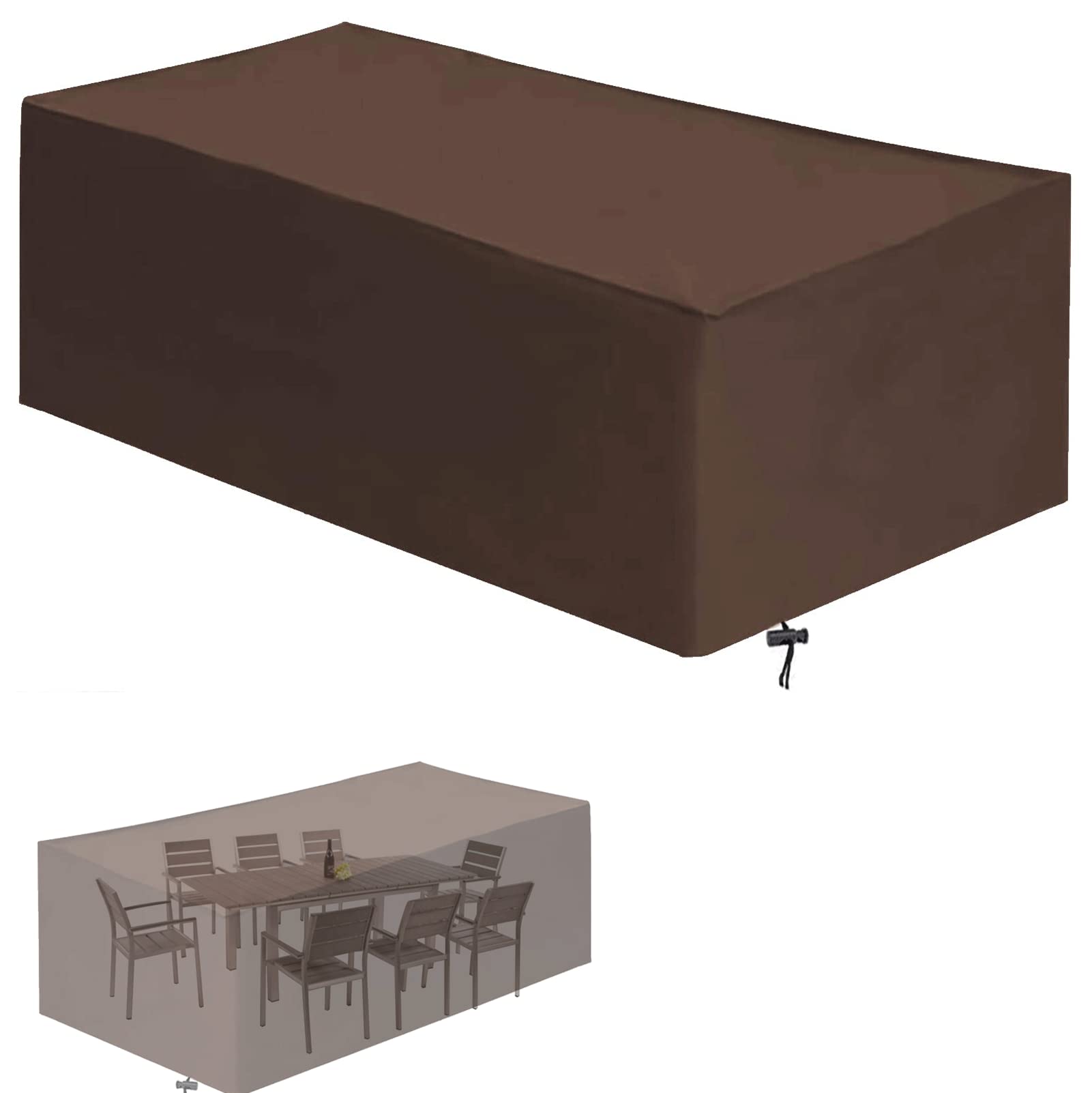RURGLY Garden Furniture Covers 120x120x75cm, Patio Furniture Cover Waterproof Windproof, 420D Heavy Duty Oxford Fabric Outdoor Table Cover Waterproof — image 1