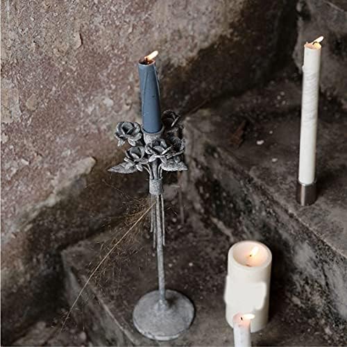 candle-holder Wrought Iron Flower Candle Holder Decoration Single Head Candle Holder Home Restaurant Decoration Romantic Candle Light Dinner Props candlestick