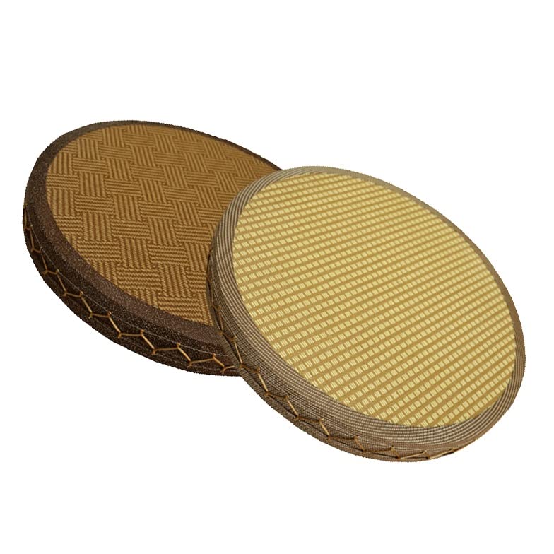 Oreiller pouf rond fait main en paille TASTRO pour assise ferme