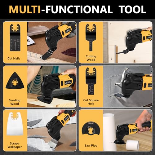 Cordless Oscillating Tool Compatible with DeWalt