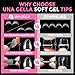 UNA GELLA Extra Short Almond Nail Tips Full Cover 216PCS Gel Nail Tips Short Almond Shaped Nails Tips Soft Gelly Gel Clear Fake Nails Tip for Acrylic Nail Tip Soak Off Home DIY Salon Nails 12 Sizes