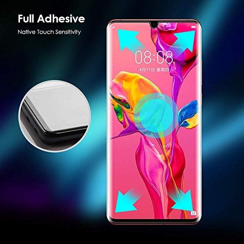 G-Color Huawei P30 Pro Screen Protector, P30 Pro Glass Protector [Fingerprints Sensor Compatible] [Full Adhesive] [Case Friendly] [3D Curved Fit] Tempered Glass Screen Protector for Huawei P30 Pro