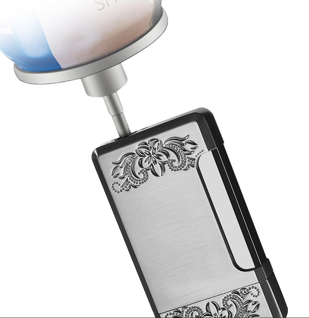 2 Pack Single Flame Torch Lighter Butane Refillable Lighters Windproof Pocket Lighters Adjustable Flame Lighter for Men and Women (Without Butane) - Image 4