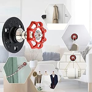 Sumnacon 3 Pcs Industrial Pipe Coat Hook Racks - Heavy Duty Rustic Hat Robe Towel Holder Hanger, Wall Mounted Clothing Racks with Hardware for Home, Office, Electroplated Black Finish Sumnacon 3 Pcs Industrial Pipe Coat Hook Racks Heavy Duty Rustic Hat Robe Towel Holder Hanger Wall Mounted Clothing Racks with Hardware for Home Office Electroplated Black Finish