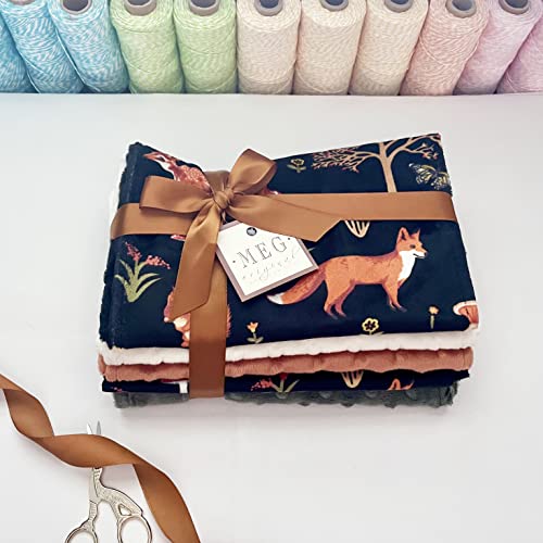 Baby Boy Minky Burp Cloth Set of 5 ( Forest Friends ) Handmade in The USA4