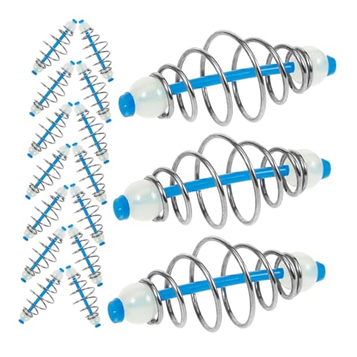 Kisangel 20pcs Fishing Bait Cages Luminous Bead Spring Feeders for Carp Lightweight Portable