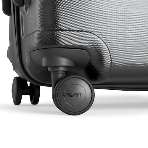 Image of American Tourister Barcelona | Check-in Trolley Bag (79 cm) | 360 8 Wheel Travel Luggage | Hard Case Polycarbonate Suitcase | Mounted Combination Lock | Gun Metal