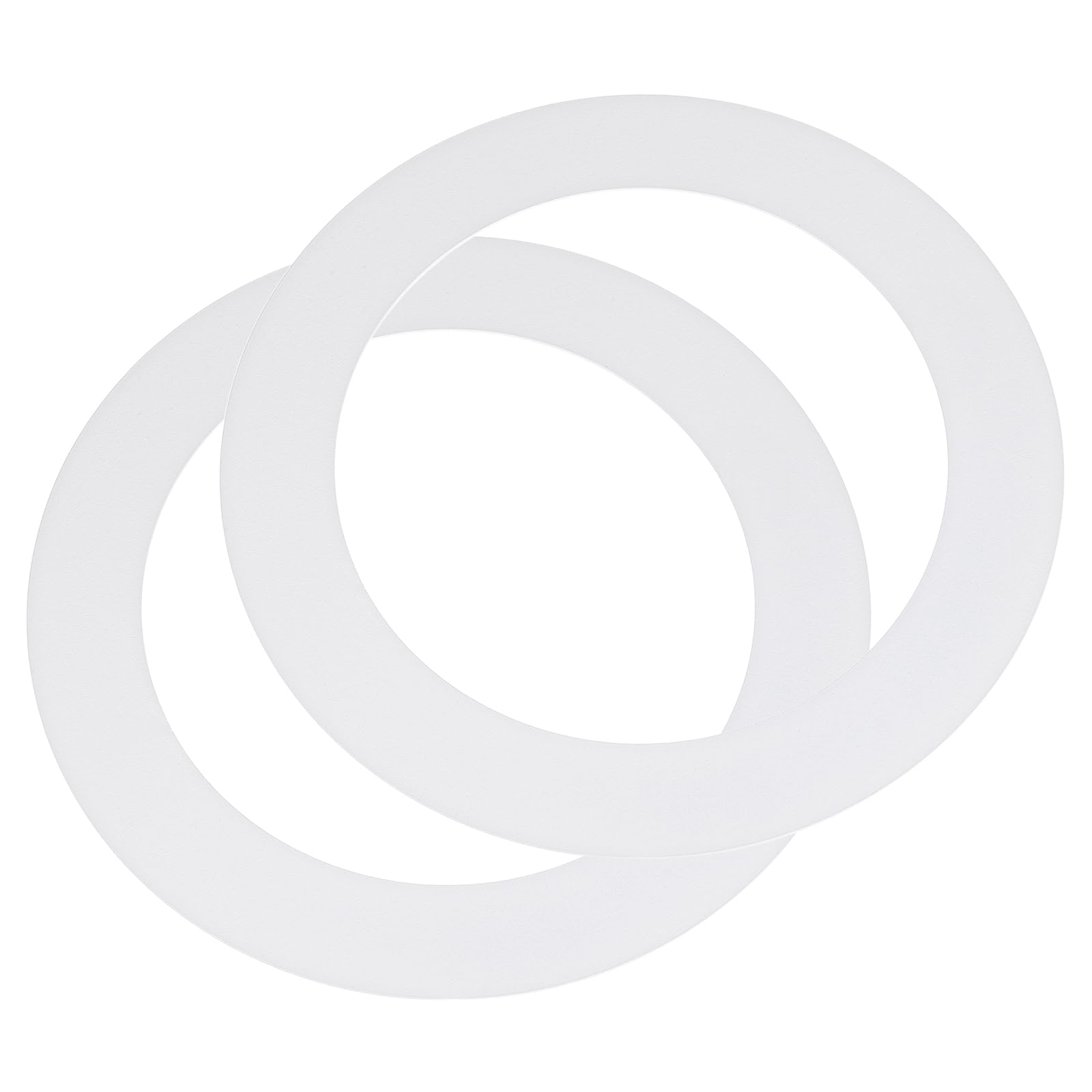 sourcing map 2Pack Goof Rings for 6" Recessed Lights, 6.3" ID 8.7" OD Steel Flat Goof Trim Ring Can Light Cover Plate Flush Mount Can Converter for Ceiling Wall Hole Decorative, Matte White