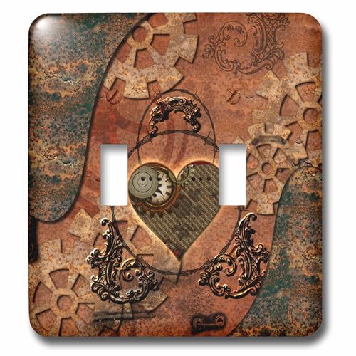 Interrupteur double steampunk pour masquer les plaques blanches et personnaliser votre deco - 2