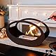 JHY DESIGN Tragbare Tischfeuerstelle 40 cm L Sauber Brennender Bioethanol-Kamin Ohne Abzug, Feuerschalentopf Mit Beidseitigem Ovalem Glas Für Innen, Außenbereich, Partys, Hochzeiten, Veranstaltungen