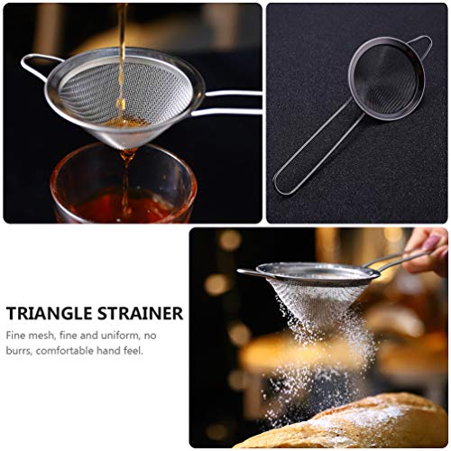Cabilock Coador de malha fina de aço inoxidável, coador de alimentos, filtro de vinho, suco, geleia,
