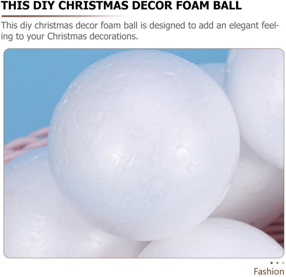 EXCEART White Solid Foam Ball 12 Inch Lightweight Crafting Material for Christmas Decorations DIY Custom Ornaments Painting Sphere
