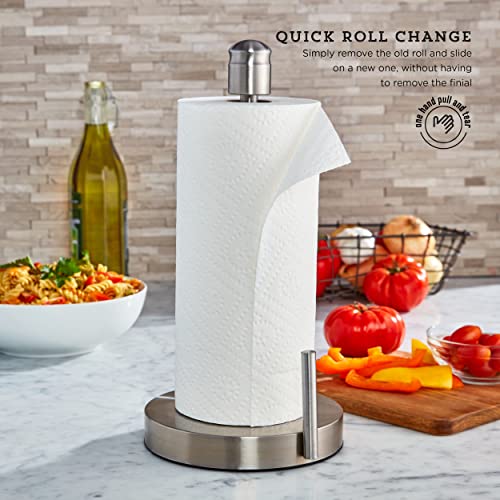 Image of Kamenstein Perfect Tear Paper Towel Holder, 13-Inch, Silver