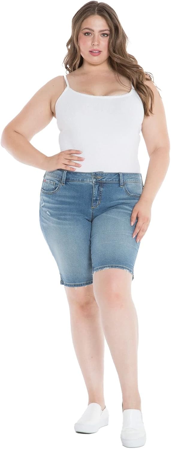 Slink Premium Womens Plus Size Stretch Denim Bermuda Kuwait
