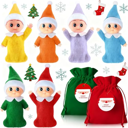 6 Muñecas Navideñas Baby con Bolsas de Terciopelo miniatura 1