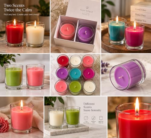 Image of Scented Shot Glass Candles, 135 GMS Each, Any Set of 2