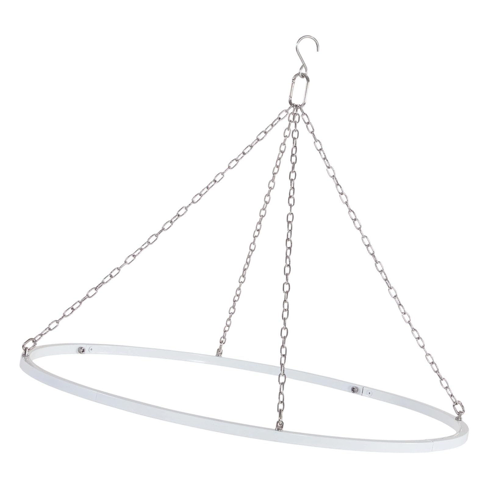 Tsophreniq 24Inch Ceiling Mounted Drape Rings Simple Setups Metal Canopy Hanging Hoop Hardware Set for Party Ceremony Decoration Drapery Hanging Hoop