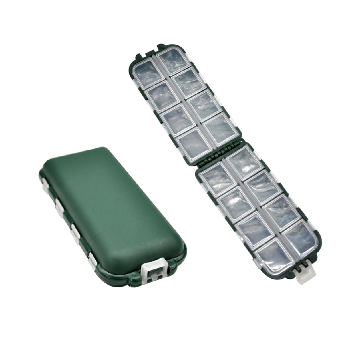 GRIRIW 2Pcs Fishing Tackle Storage Box Case for Fishing Bait and Hooks Portable Organizer for Tackle Accessories and Travel Jewelry Storage
