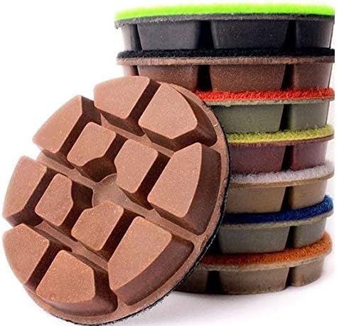 almohadillas pulidoras de piso de diamante almohadillas pulidoras para hormigón Grit 30 (6 piezas) máquina de pulido de pisos granito mampostería