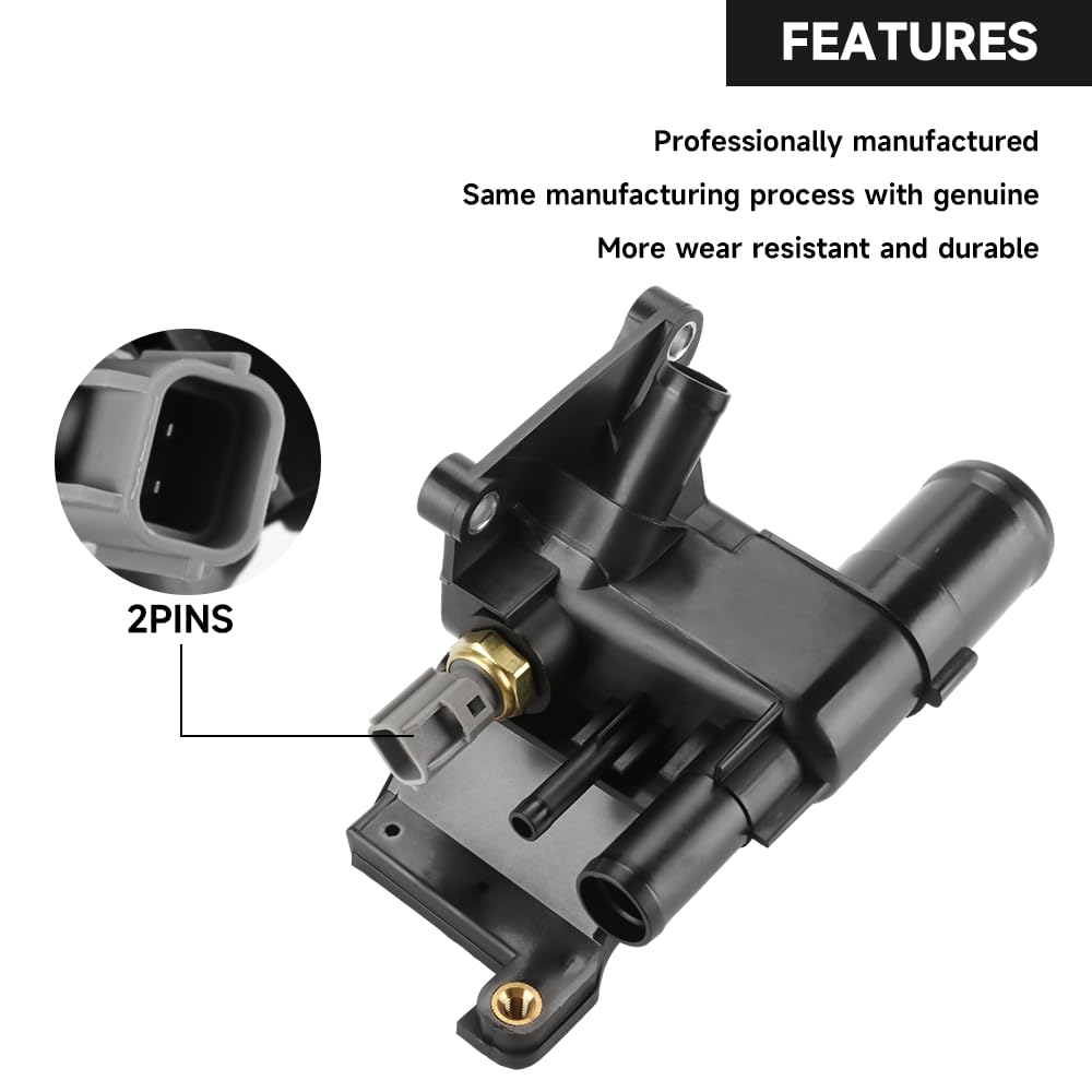 Conjunto de carcasa de termostato de refrigerante del motor, compatible con Mazda 3 2006-2013 para Mazda 5/6 2009-2013 para Mazda CX-7 2010-2012 - Reemplaza la pieza LF941517Z, 902690