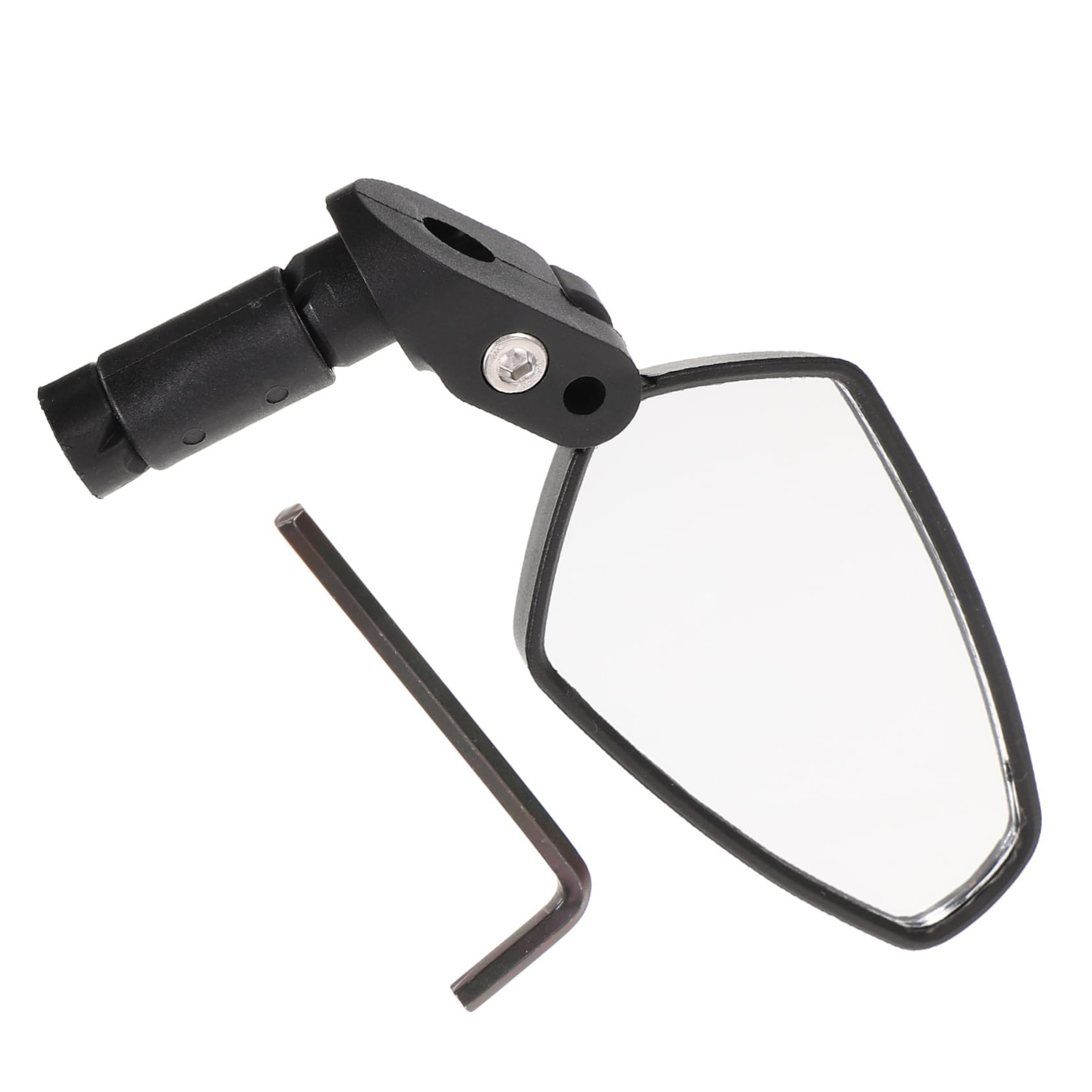 Sosoport Rückspiegel Fahrradspiegel montieren Schild Fahrrad Seitenspiegel Radfahren Rennrad Spiegel Rennradspiegelsicherheitsinstrument Rückansicht für Fahrrad Nylonharz Schwarz