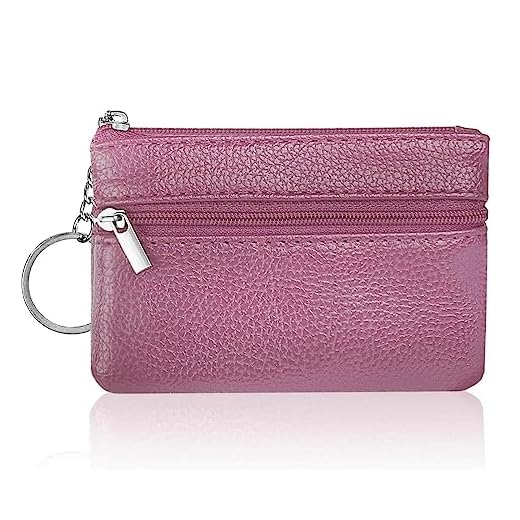 Aucuu Petit Porte-Monnaie Cuir Femme, Mini Porte Monnaie Cuir Mini Petit Portefeuille avec Porte-clés et 3*Compartiments, Mini Coin Purse Wallet pour Femme Homme Enfant Fille Garcon