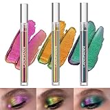 BIOKUSY 3 Pack Multichrome Liquid Eyeshadow, Chameleon Metallic Color Shifting, One-Swipe Coverage,