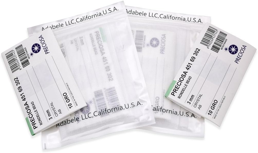 1440pcs Authentic Preciosa 3mm (0.12 Inch) Small Faceted Bicone Crystal Loose Beads Crystal AB Compatible with Swarovski Elements Crystals for Jewelry Making Prw-302