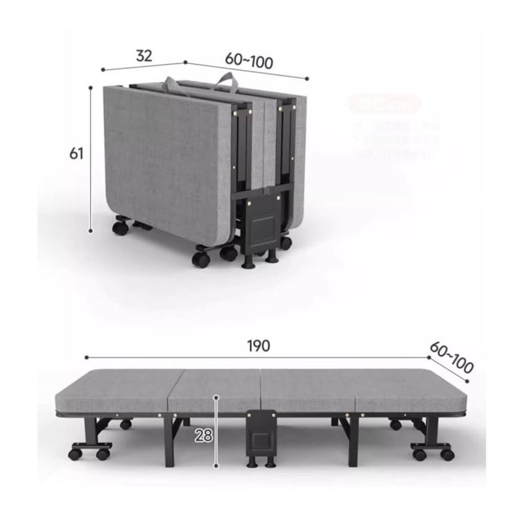 Klappbett Outdoor Tragbarer Nap-Loungesessel, Klappbett, Einzelbett, Kühlbett, Nap-Bett for den Büroarbeitsplatz Feldbetten(Klein)