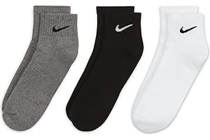 Men's Nike 3-Pack Everyday Cushion Quarter Training Socks
