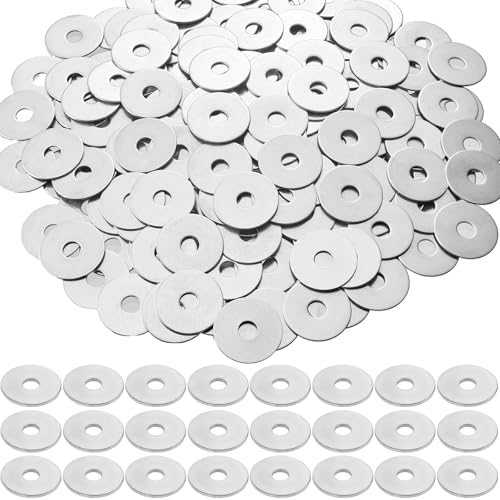 Hotop 50 Pieces Fender Washers 18-8 Stainless Steel, 1/2" X 2"