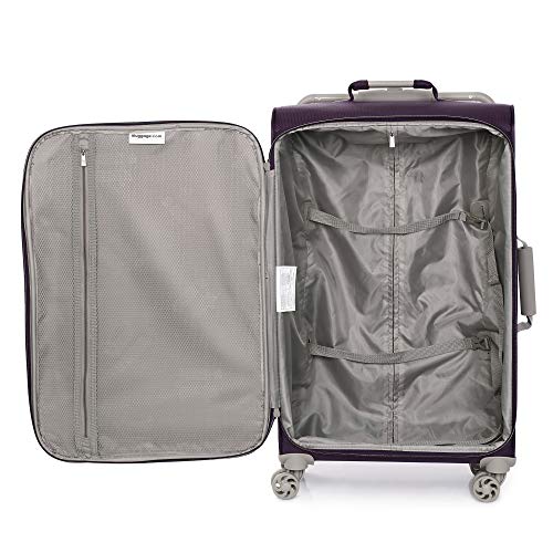 it luggage World's Lightest New York Softside 8 Wheel Spinner, Purple Pennant With Cobblestone Trim, Checked-X-Large 32-Inch - Thumbnail 2