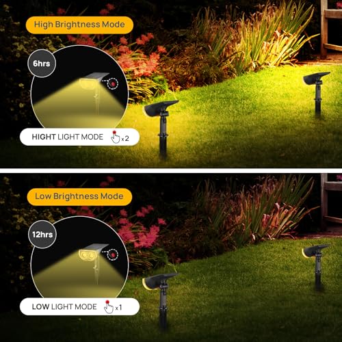 Linkind Solar Spotlights Outdoor Waterproof Dusk to Dawn Warm White 10 Pack - image 4