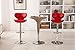 Roundhill Furniture Masaccio Cushioned Leatherette Upholstery Airlift Adjustable Swivel Barstool with Chrome Base, Set of 2, Red