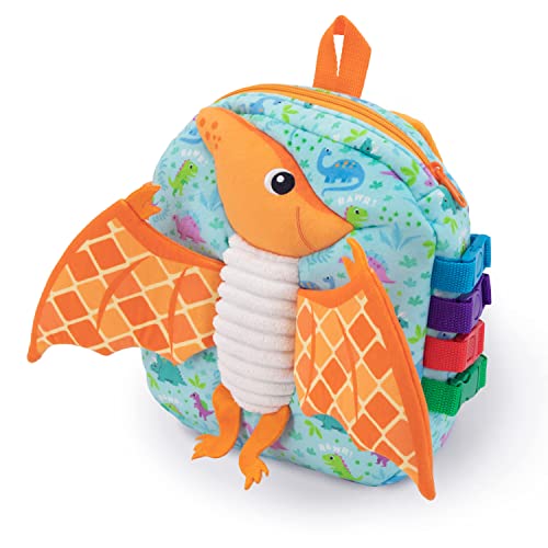 Buckle Toys - Breezy Pterodactyl Dinosaur Backpack - Educational Pre-K Learning Activity Toy - Develop Fine Motor Skills - Great...