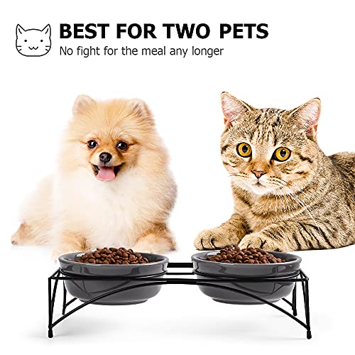 Y YHY Cat Food Bowls,Elevated Cat Bowls,Raised Pet Food Water Bowls with Stand,Ceramic Pet Bowls for Cat or Dogs,12… - Image 6