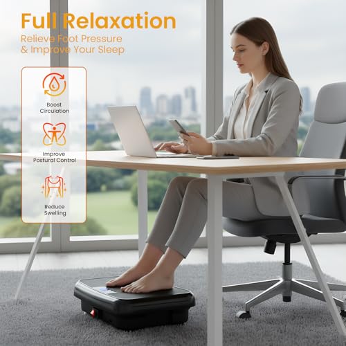 Image of TISSCARE Vibration Plate Exercise Machine Mini Vibrating Plates for Lymphatic Drainage and Weight Loss, 400Lbs Capacity Full Body Power Shake Workout Platform for Home Cardio Fitness
