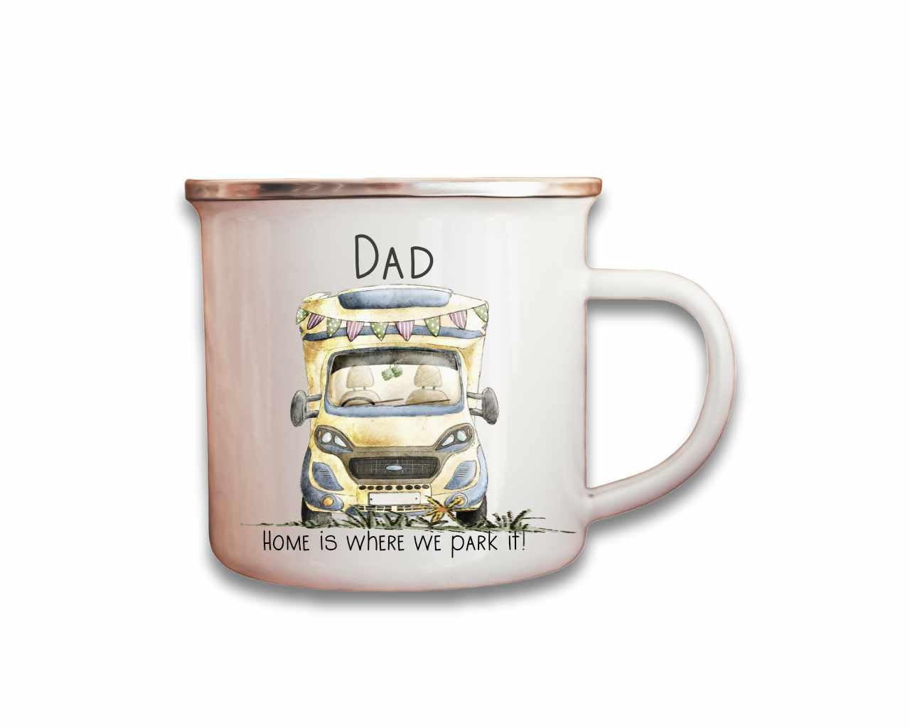 Vintage Camper van Tourer Personalised Enamel Mug Travel Mug for Camper van accessories Mug for Birthday gift Coffee Mug Tea cup