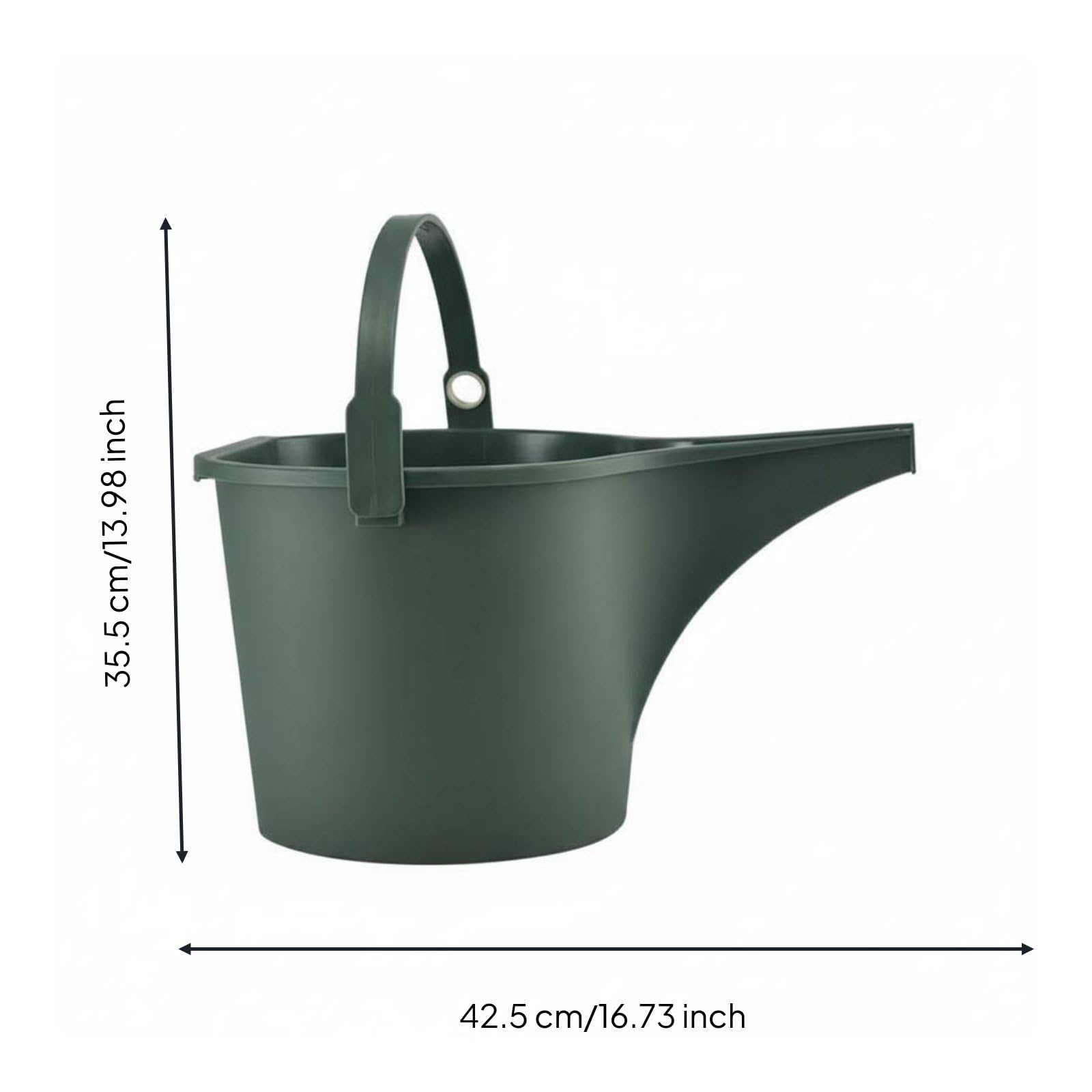 Arrosoir 8 L Jardin Plantes Ergonomique Grande Capacité Moins de Recharges Matière pour Usage Extérieur Adapté aux Balcons Patios Jardinières Verts, Vert Armée