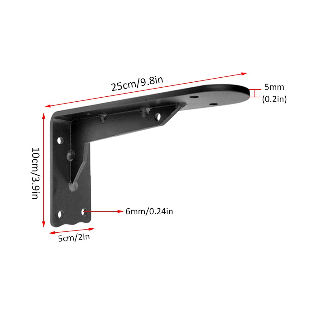 Soporte for estantes, soporte industrial de hierro triangular de alta resistencia, soporte for estantes de esquina de gabinete de pared, soporte for estantes de encimera de lavabo de baño y banco de t