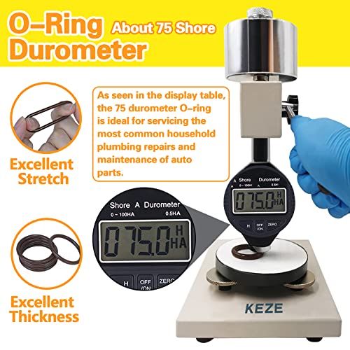 KEZE 382 Pcs SAE Viton O Ring Assortment Kit 30 Sizes Brown O-Ring Set for Various Automobiles Engines Pumps cylinders Plumbing High Temperature Chemicals Resistance 75A with O Rings Hook