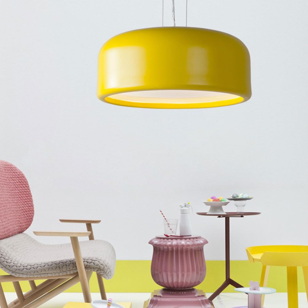 Zielona nowoczesna wisząca lampa sufitowa duży abażur styl skandynawski minimalistyczna lampa wisząca Macaron kolorowa lampa sufitowa do przedpokoju, wyspy kuchennej, stołu jadalnego, baru, salonu