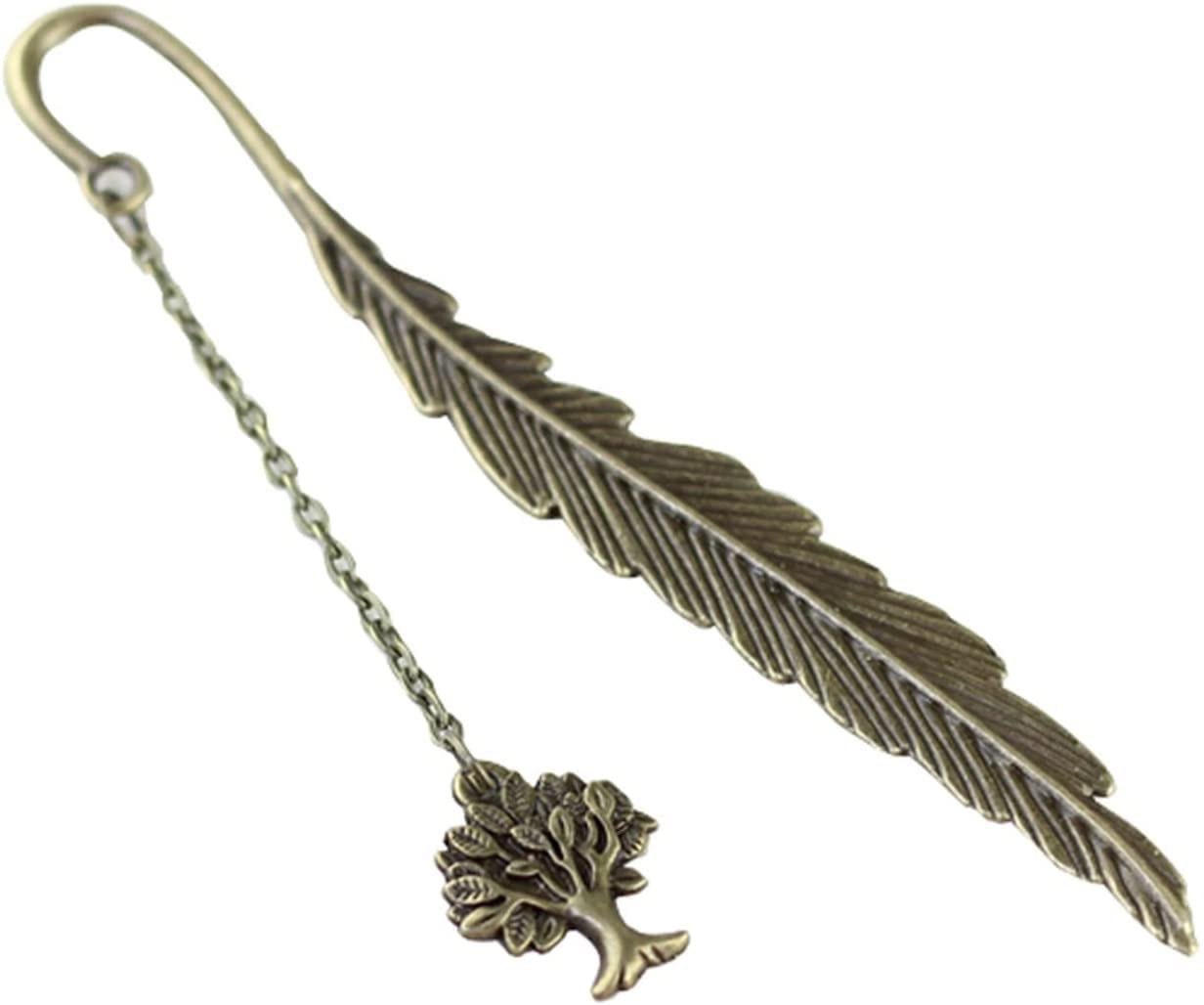 Metall-Lesezeichen mit Kette, Feder-Lesezeichen, chinesischer Stil, kreative Geschenke,Lesezeichen