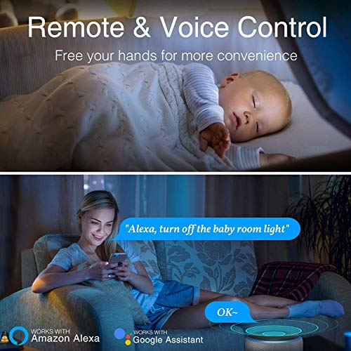 Smart Light Switch, Gosund 2.4Ghz WiFi Switch Works with Alexa, Google Assistant, Remote Control/Voice Control and Schedule, Neutral Wire Required, Single-Pole, No Hub Required, (2 Pack) - Thumbnail 2
