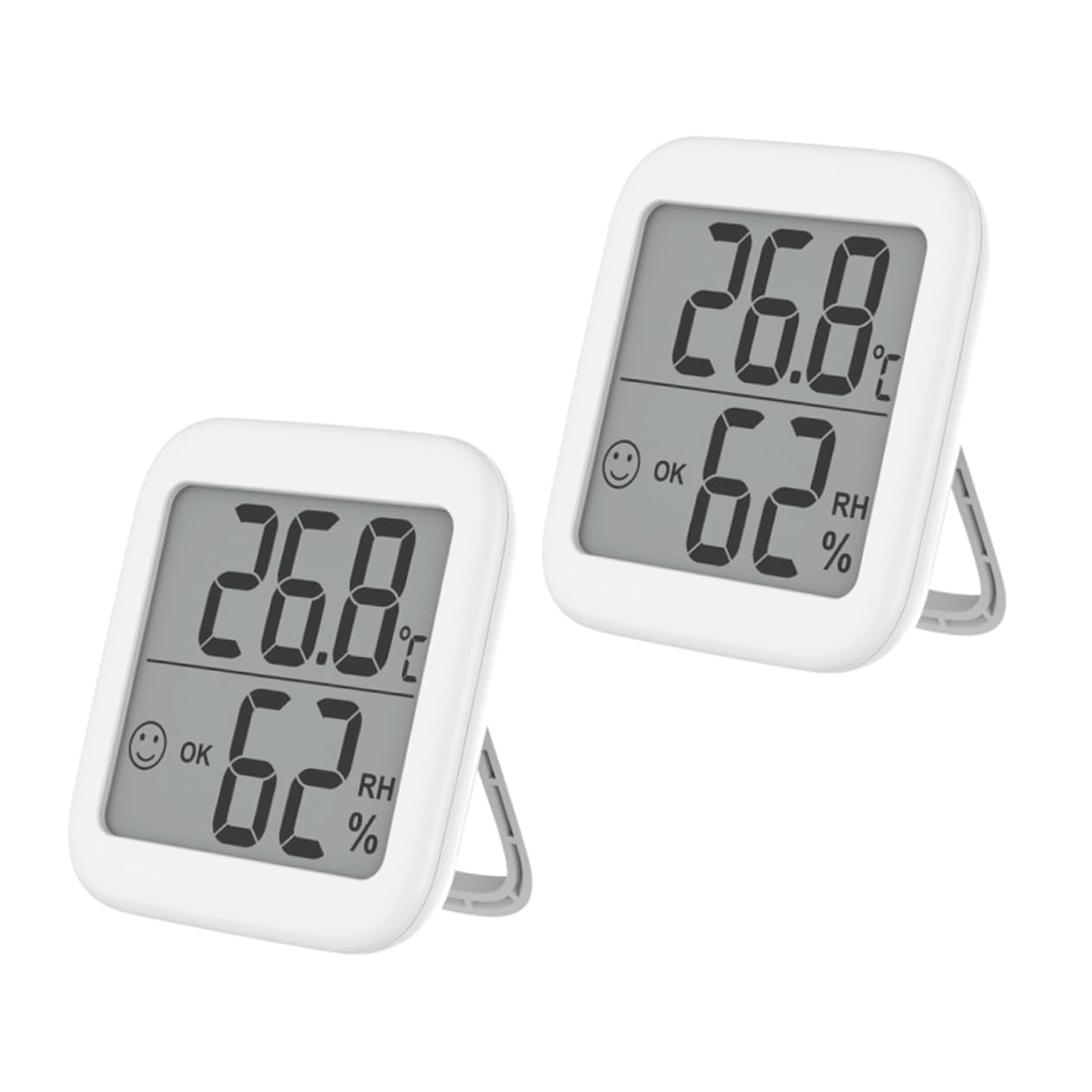 Yardwe Lot De 2 Hygromètres Dintérieur Avec Capteur De Température Et Dhumidité Grand Écran Lcd 3 Niveaux De Confort Canada